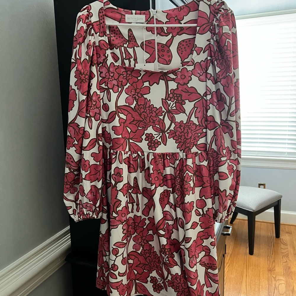 Elegant Pink Floral Mini Dress